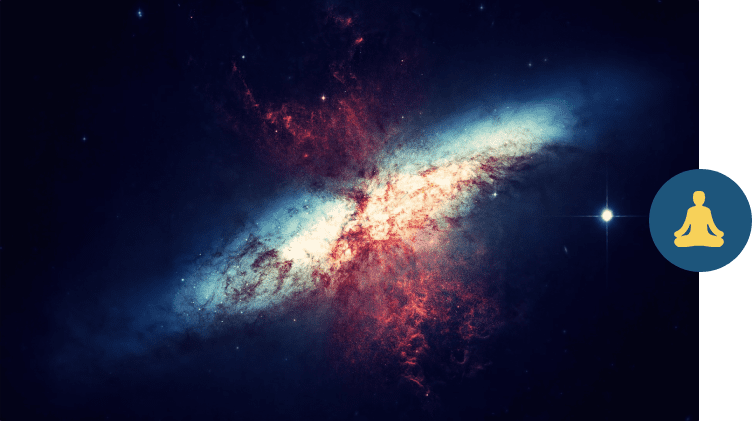 A picture of the galaxy in space.