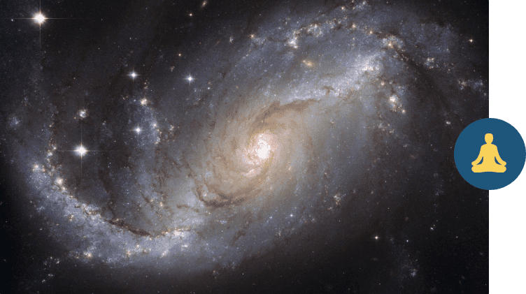A spiral galaxy with many stars in it.